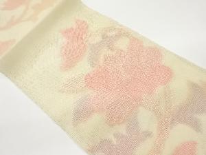 紗 花唐草模様織出し袋帯